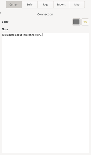 Current Connection Sidebar Panel