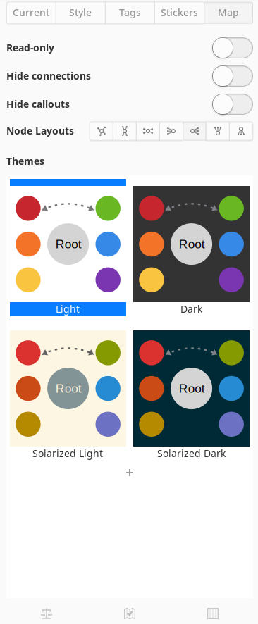 Map Properties Sidebar Panel