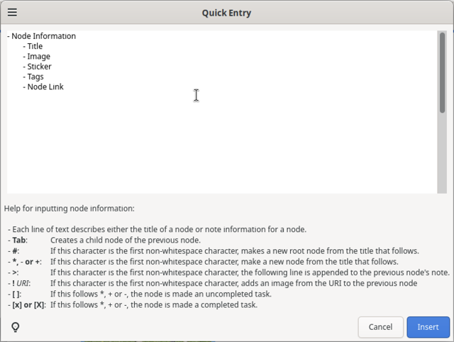 Quick Entry Dialog With Help